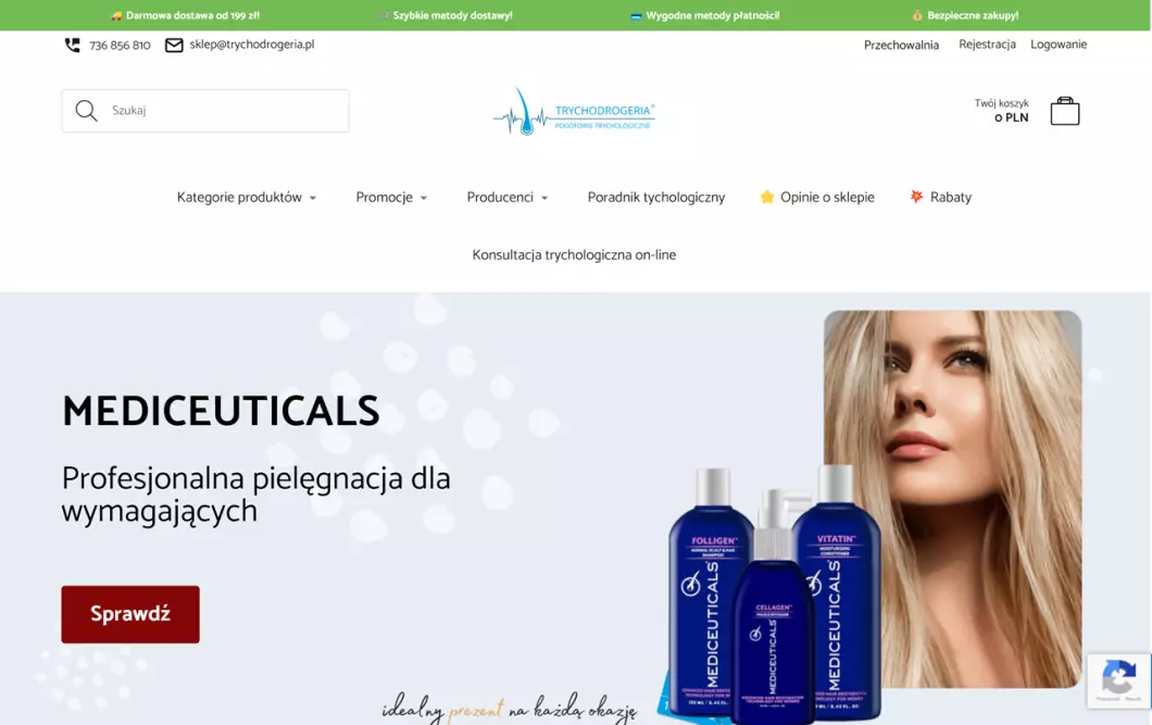 Kosmetyki do włosów | Trychodrogeria - podgląd