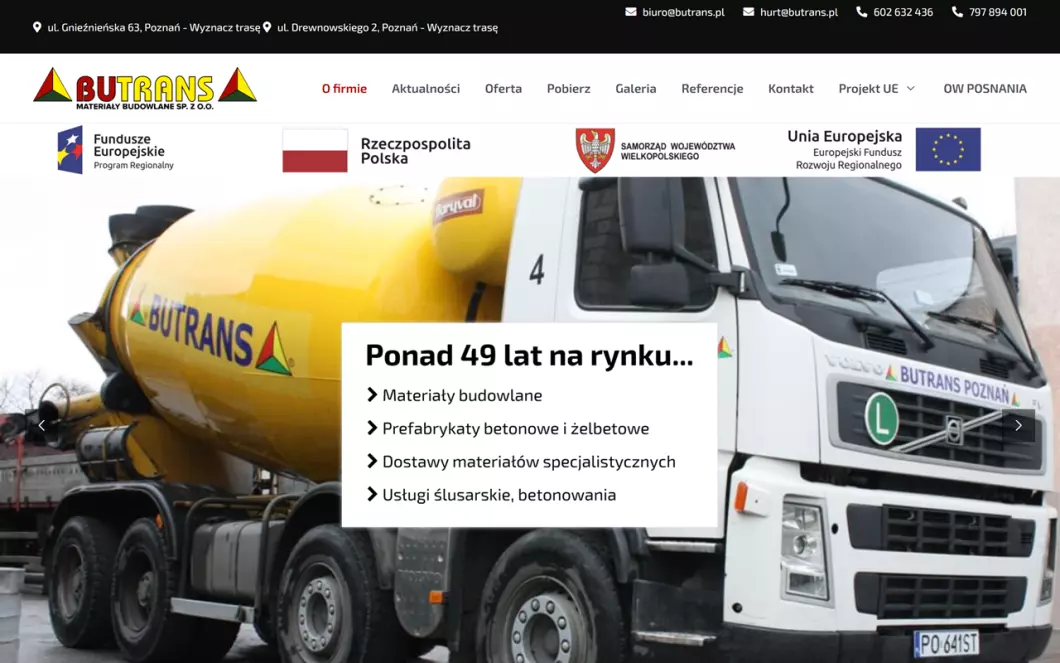 Butrans - 	hurtownia materiałów budowlanych Poznań - podgląd