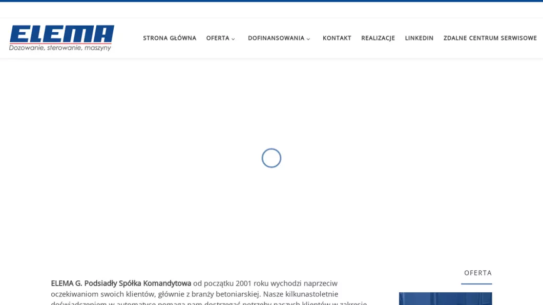 Automatyka przemysłowa, automatyzacja produkcji | ELEMA - podgląd