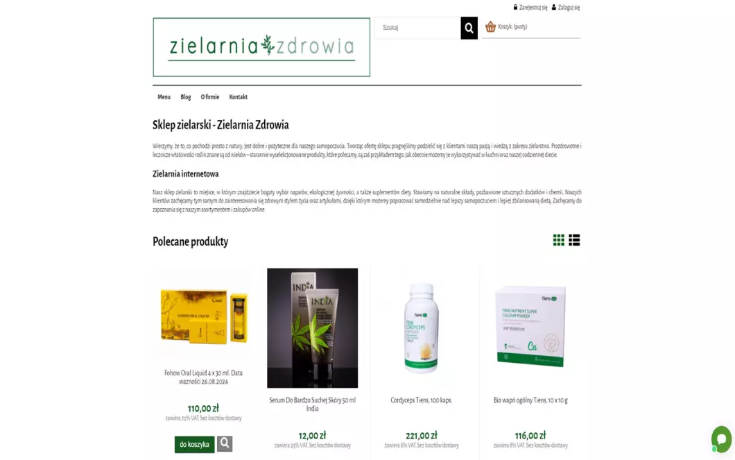 Zielarnia Zdrowia - podgląd
